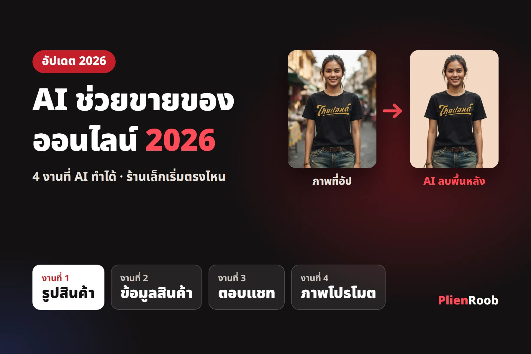 AI ช่วยขายของออนไลน์ 2026 ทำอะไรได้บ้าง ร้านเล็กเริ่มตรงไหนก่อน